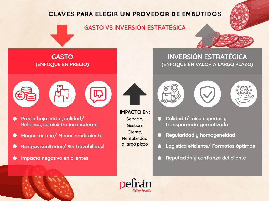 Cómo elegir un proveedor de embutidos para hostelería: claves sobre trazabilidad, calidad técnica, regularidad y logística estratégica.